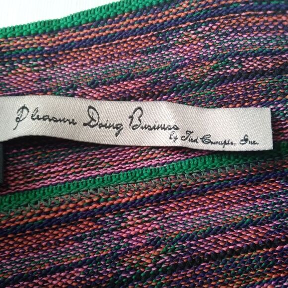 Pleasure Doing Business Colorful Mini Length Bandage Style Skirt Women's Large - Picture 3 of 12